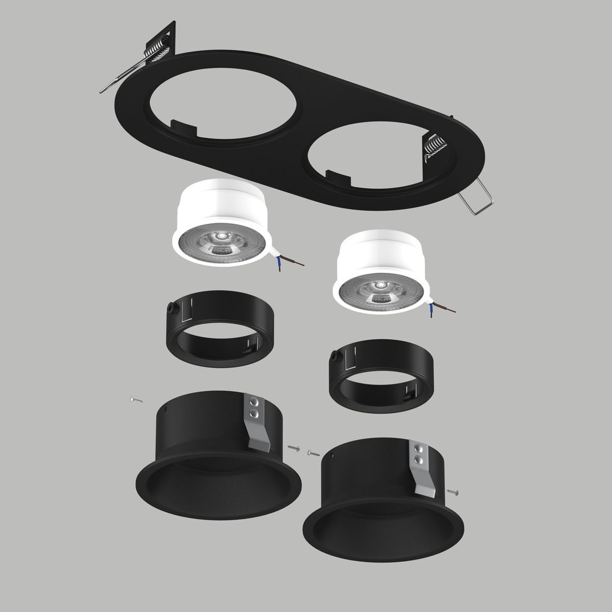 Комплект со светильником Lightstar Domino Round (214657+214607+214607+214007+214007) D6570707BMOD