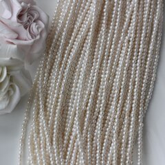 Жемчуг натуральный речной, круглый, 2,9-3,5 мм, 1 нить, Ж002
