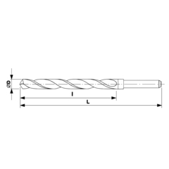 Сверло по металлу ц/х 14,5x169/114мм хв.=10мм DIN338 h8 5xD HSSE-Co5 135° H-Tools 2060-145