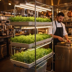 Многоярусный гидропонный стеллаж 3 яруса 1750х1250х600мм до 180 растений