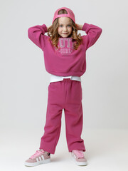 брюки  для девочки  КР 400848/сливовый 1818 к645