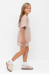 шорты  для девочки  КР 400812/бежевый к559