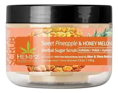 Hempz Скраб сахарный для тела Ананас и Медовая Дыня-Sweet Pineapple & Honey Melon Herbal Sugar Scrub,176 г