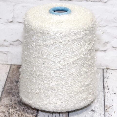 Кидмохер-букле PIEVE 220 белый натуральный