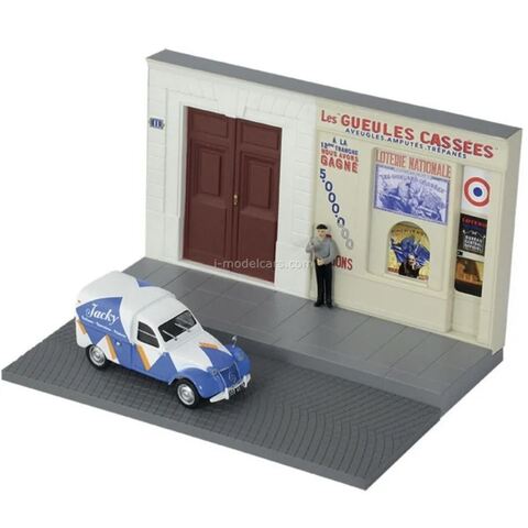 Citroen 2CV van Diorama: The sign painter Altaya 1:43