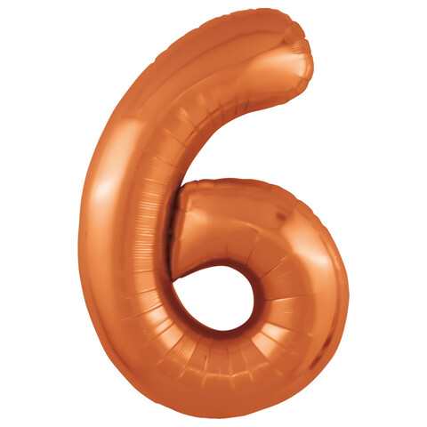 Цифры оранжевые, папайа, слим, 102 см