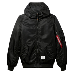 Бомбер Alpha Industries L-2B Hooded Gen II Black (Черный)