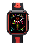 Силиконовый чехол Sport Case для Apple Watch 38 мм (Черный с красным)