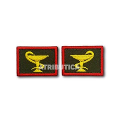Эмблемы ( Нашивка Знак ) Петличные ( Петлицы ) Медицинской Службы Красный Кант / Оливковые
