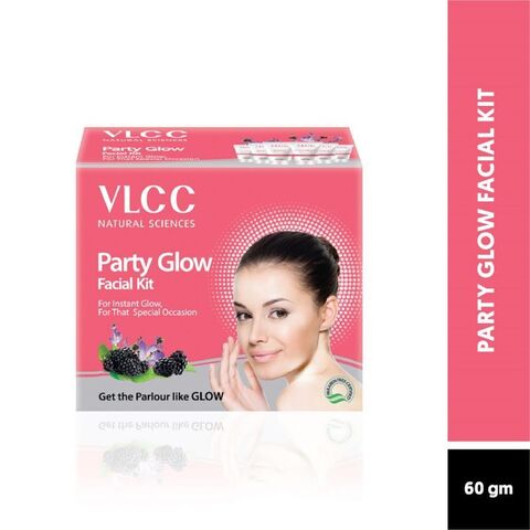 PARTY GLOW FACIAL KIT For Instant Glow, For That Special Occasion, VLCC (СИЯНИЕ ДЛЯ ВЕЧЕРИНКИ набор для сияния кожи лица, для особого случая), 6x10 г.