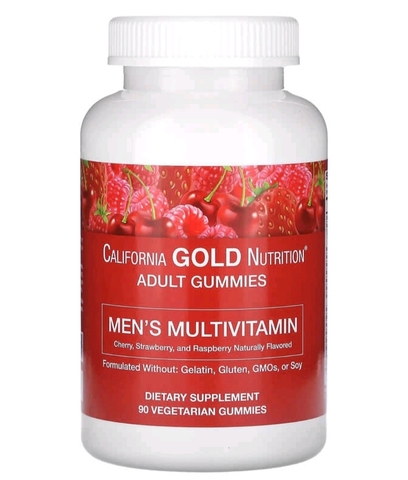 California gold nutrition, жевательные мультивитамины для мужчин, ягодно-фруктовый вкус, 90 жевательных таблеток