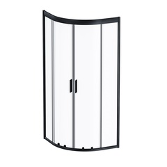 Am.Pm W90G-401-080BT Душевое ограждение Gem 1/4 Rond 80x80 стекло прозрачное, профиль черный матовый, без фото