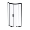 Am.Pm W90G-401-080BT Душевое ограждение Gem 1/4 Rond 80x80 стекло прозрачное, профиль черный матовый, без