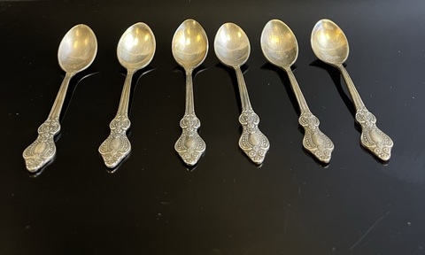 Набор из 6 кофейных ложек МНЦ, Режевский механический завод, СССР, 1970-1990 гг.