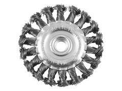 45-4-315 Щетка-крацовка дисковая, витая стальная проволока, посадочная гайка М14, d=150мм (РемоКолор)