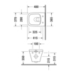 Duravit 45710900A1 (257109+006379) Duravit DuraStyle Комплект: подвесной унитаз Rimless 257109 370х480 мм.+ сиденье с автоматическим закрыванием 006379