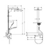 Душевая система внешнего монтажа с термостатом 106,6 см с верхней лейкой 30х30 см Hansgrohe Raindance E 27363000