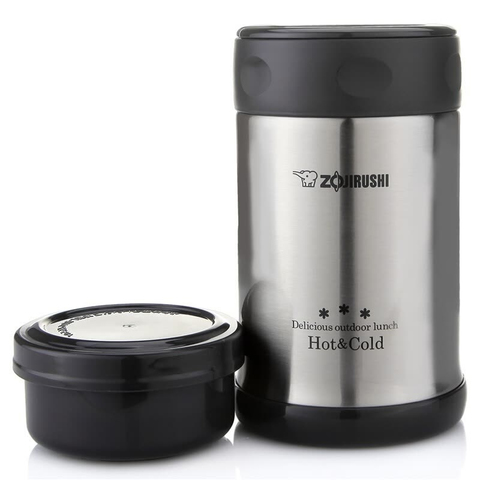 Термос для еды Zojirushi (0,5 литра), черный с чехлом