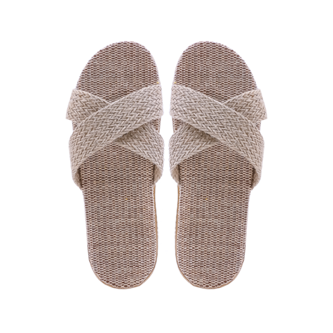 (2 PV) Kardli slippers（women) - Женские тапочки летние  (39-40; *260мм*) (КРЕСТИК)