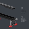 Am.Pm W01SC-S11-080-05BM MasterFlow Трап для душа линейный универс затвор Slim line 80см цвет черн мат