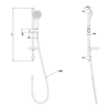 Villeroy&Boch  TVS00000900061 Душевой гарнитур, Villeroy&Boch, размер штанги, мм-600, размер шланга, мм-1600, количество режимов-3, материал-ABS/сталь нержавеющая, в комплекте-держатель ручного душа, цвет-хром