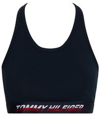 Бюстгальтер спортивный Tommy Hilfiger Mid Intensity Tape Racer Bra - desert sky split logo tape