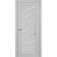 Купить Межкомнатная дверь экошпон Турин 508У.112 дуб серый с зеркалом