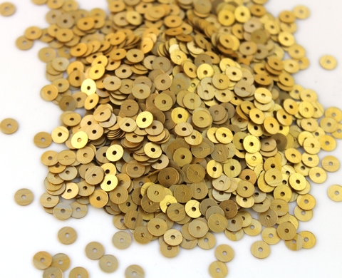 Пайетки плоские 4 мм. Giallo Rigato (2060)