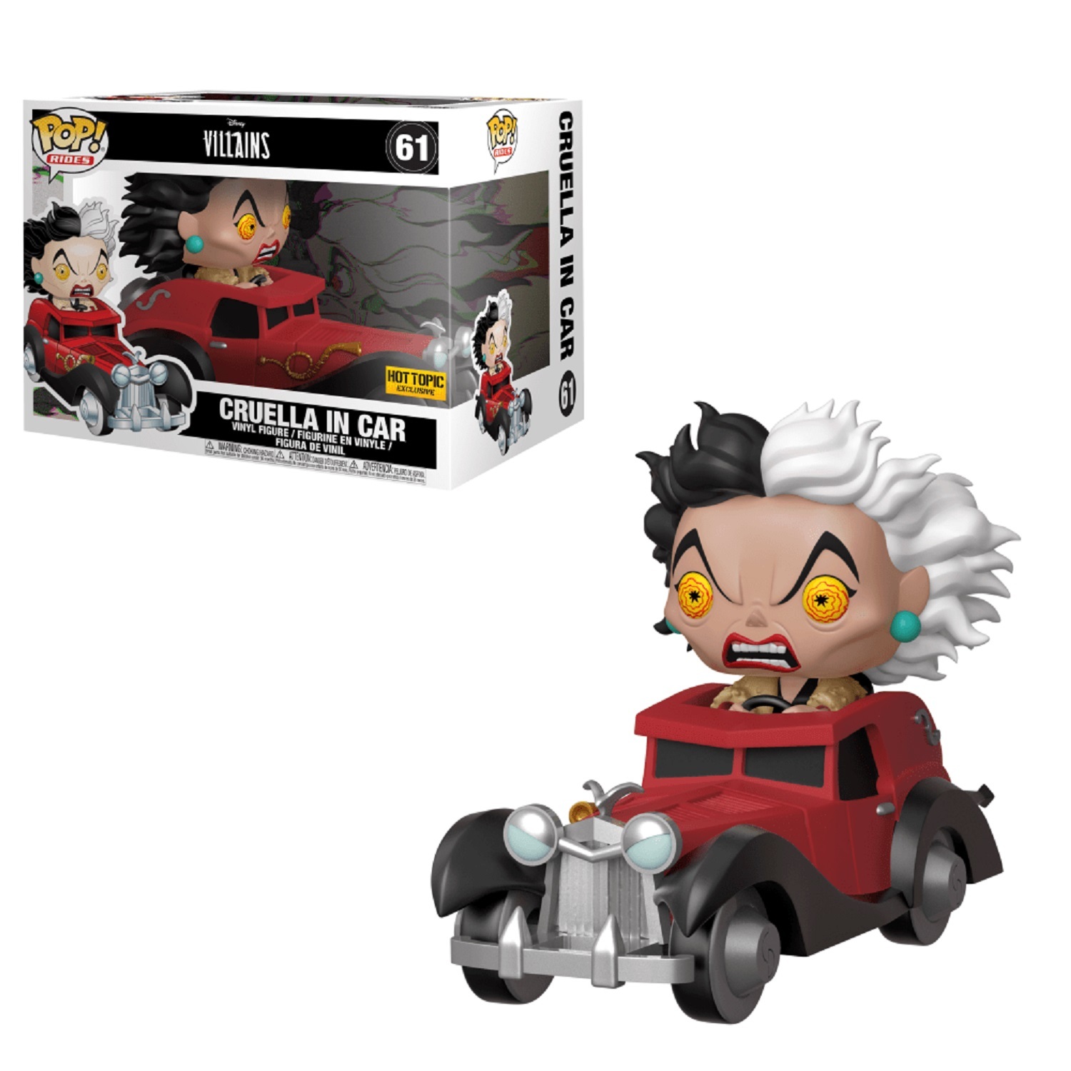 Фигурка Funko POP! Rides 101 Dalmatians Cruella in car (Стервелла Де Виль  на машине) (Exc) 39602 - купить по выгодной цене | Funko POP Shop