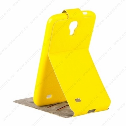 Чехол-флип Kooso Melkco для Samsung Galaxy Mega 6.3 i9200 - Kooso Koka Flip case Yellow