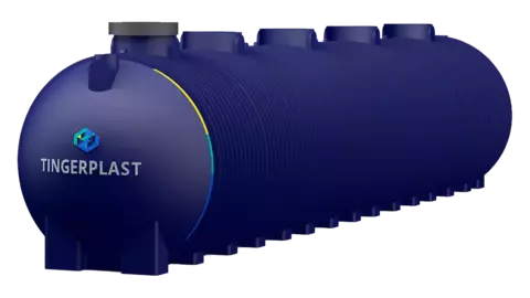 Подземно-наземная ёмкость 50 м3 (PT 50) Тингард 50000 л. горизонтальный (13390x2400x2590см;2500кг;синяя) - арт.553992