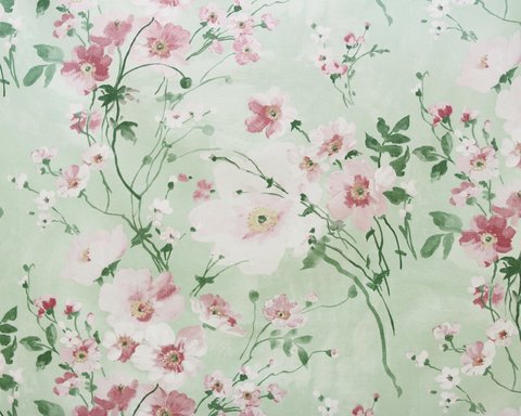 Портьерная хлопковая ткань в английском стиле Грасс розовый