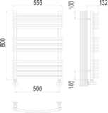 Полотенцесушитель Terminus Марио П16 500х800