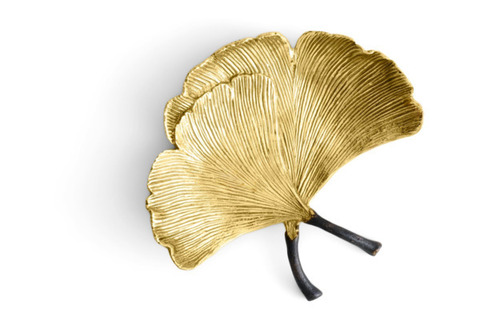 Чаша 14см Michael Aram Листья гинкго золотая