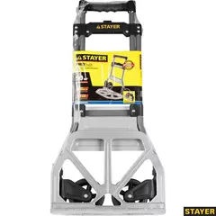 STAYER PROTruck, до 90кг, каркас из стали, платформа из алюминия, платформа 39х28см, колеса d13см, вес 4кг, складная хозяйственная тележка (38755-90)