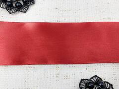 Лента атласная, ш. 5 см, тёмно-красный