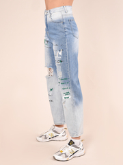 Брюки женские джинсовые