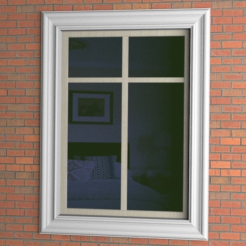 Окно с наличником из пенопласта