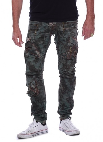 Robin&#39;s Jean | Джинсы мужские RAPTOR IN MILITARY GREEN CAMO SP50518 перед