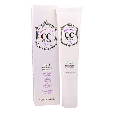 Etude House CC Cream Correct & Care Silky #1Silky - СС-крем корректирующий для шелковистости кожи