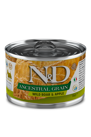 Farmina N&D ANCESTRAL MINI консервы для собак низкозерновой кабан c яблоком 140 гр