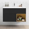 Villeroy&Boch G040HFPD G040HFPD FINION Тумба под раковину 996 x 591 x 498 mm, с подсветкой LED, 2 выдвижных ящика. крепежный комплект Black Matt Lacquer / Gold Matt Lacquer
