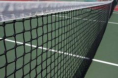 Сетка для большого тенниса ТРЕНИРОВОЧНАЯ d=2,6 (с тросом).