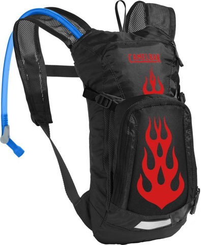 Картинка рюкзак велосипедный Camelbak Mini M.U.L.E. Black/Flames - 1