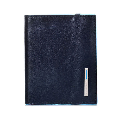 Чехол для кредитных/визитных карт Piquadro Blue Square, синий, 8,8x10,5x1,2 см