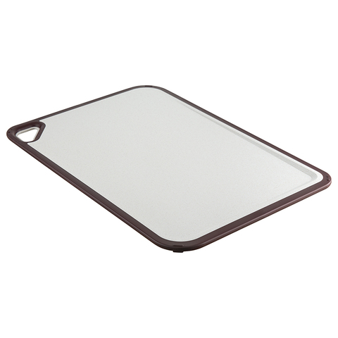 Доска разделочная 44х30см Smart Solutions Homi светло-серая с темно-сливовым кантом