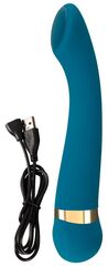 Бирюзовый вибромассажер с температурными режимами Hot n Cold Vibrator - 21,6 см. - 