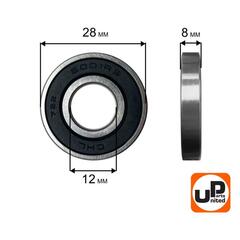 Подшипник шариковый UNITED PARTS 6001-2RS (90-0396)