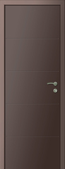 Дверь влагостойкая пластиковая KAPELLI multicolor Ф4Г RAL 8017 Коричневый + коробка
