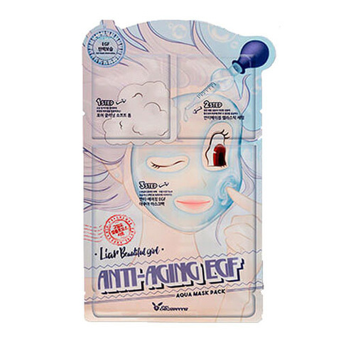 Elizavecca Anti-Aging EGF Aqua Mask Pack - Трехшаговый омолаживающий набор для лица